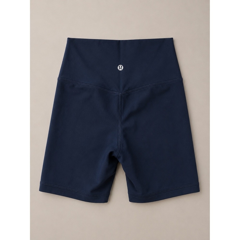Lululemon Biker Shorts Womens 2 Navy Blue Excellent High Rise 6" Align Nulu